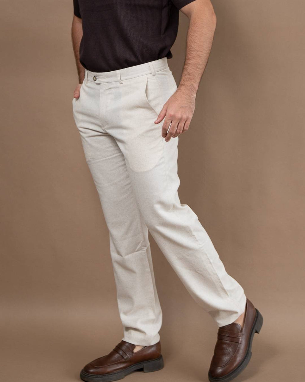 Calça em Linho e Viscose